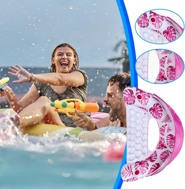 Wasserschwimmer Für Erwachsene | Aufblasbare Schwimmliege,Bequeme Schwimminsel Mit Sonnenschutz Und