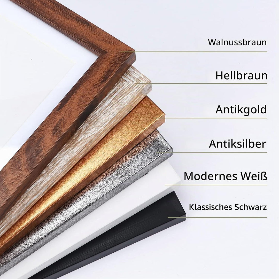 EYMPEU Bilderrahmen 10x15 CM 6er-Set, geeignet für 10x15 Bilder mit Passepartout oder 13x18 ohne Pas