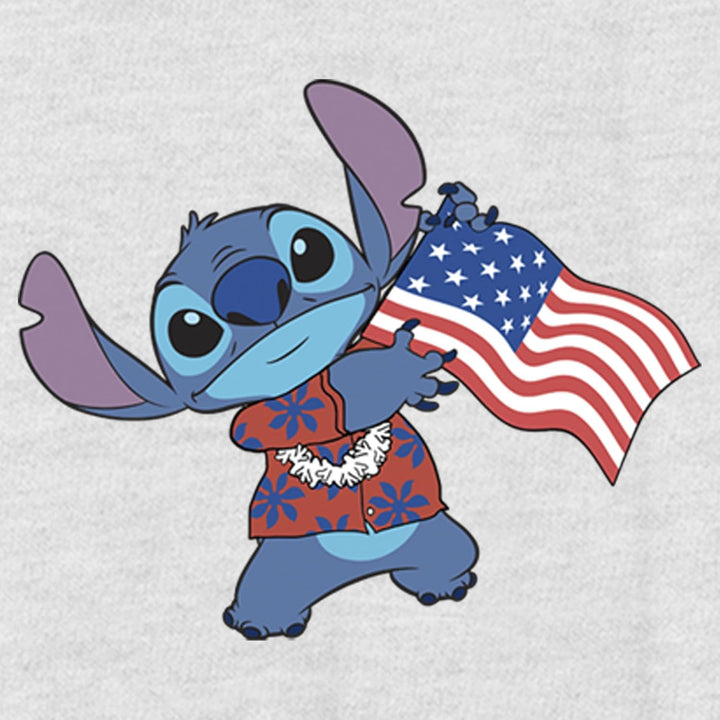 Disney Damen Tropische Flagge T-Shirt XS Weiss Meliert, XS Wei&#xDF; Meliert