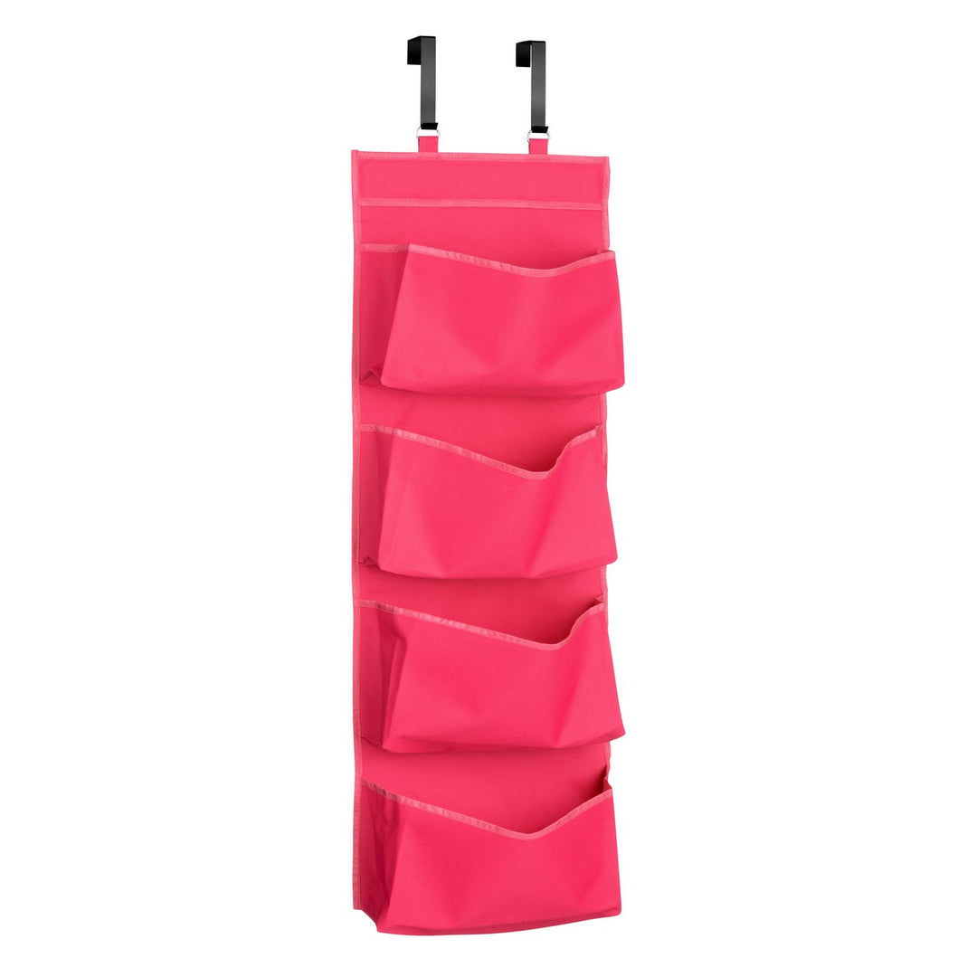 Premier Housewares 4 Tvaschen Über Tür Hot Pink 4 Tier Hanging Organizer, Polyester, Rosa, 10x34x90,