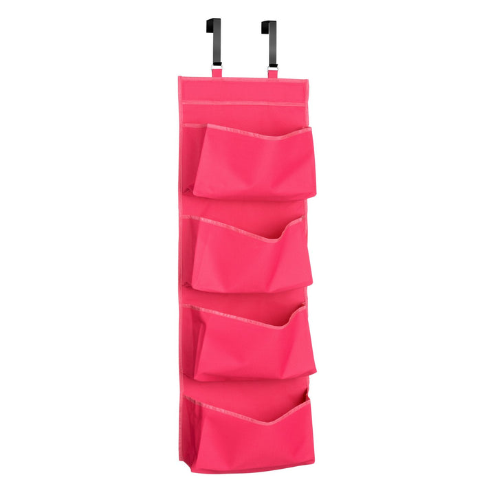 Premier Housewares 4 Tvaschen Über Tür Hot Pink 4 Tier Hanging Organizer, Polyester, Rosa, 10x34x90,