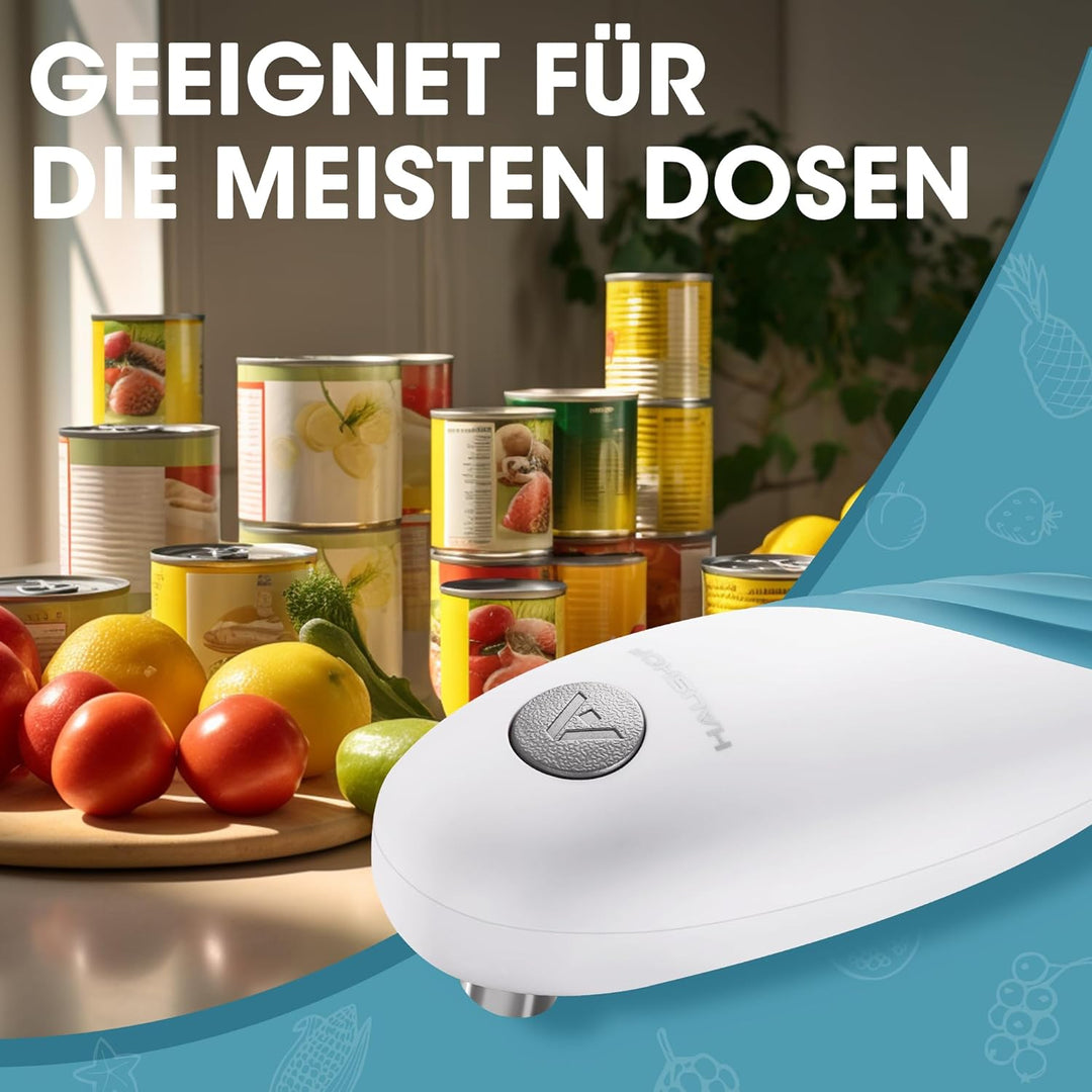 HAUSHOF Elektrischer Dosenöffner, One Touch Dosenöffner, Automatische 360°-Drehung & Automatischer S