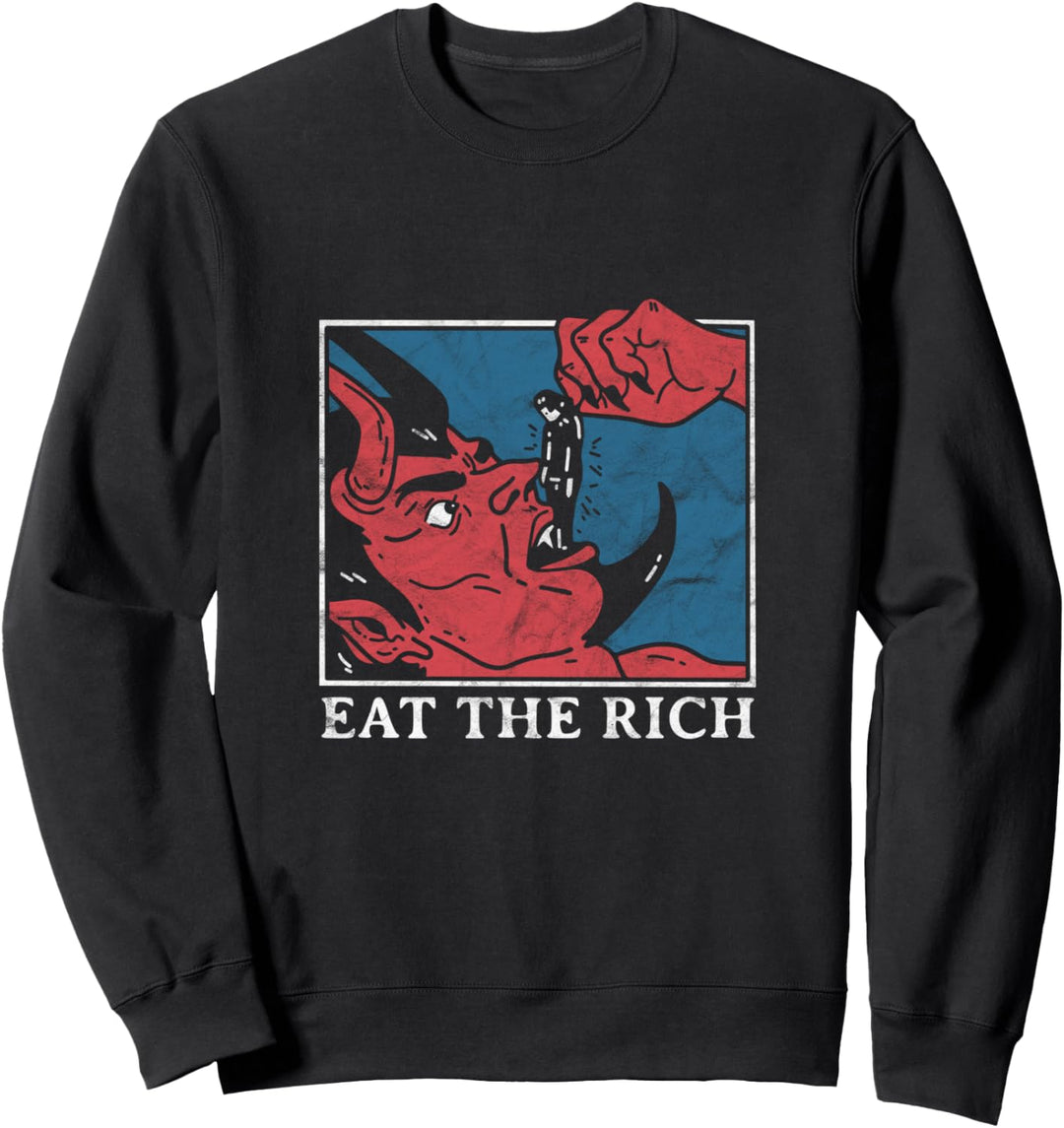 Eat The Rich Satan Devil Goth Punk Grunge Witch Vintage Sweatshirt