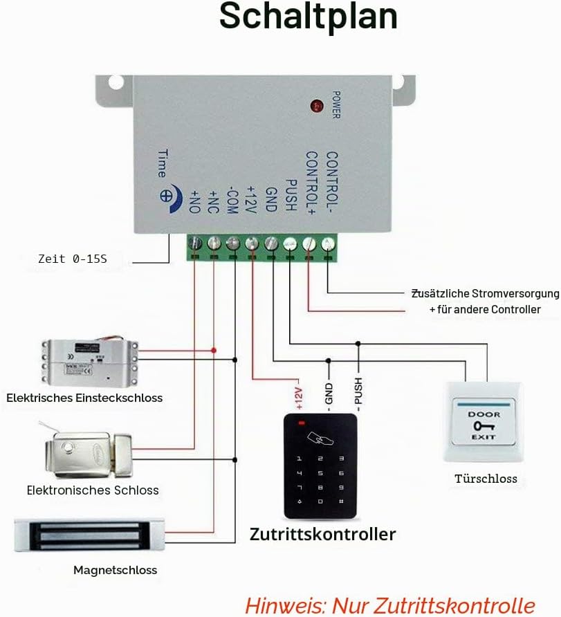 YAVIS RFID Zugangskontrolle System Kit Set Touchscreen Codeschloss Türöffner + 180kg / 350lbs Elektr