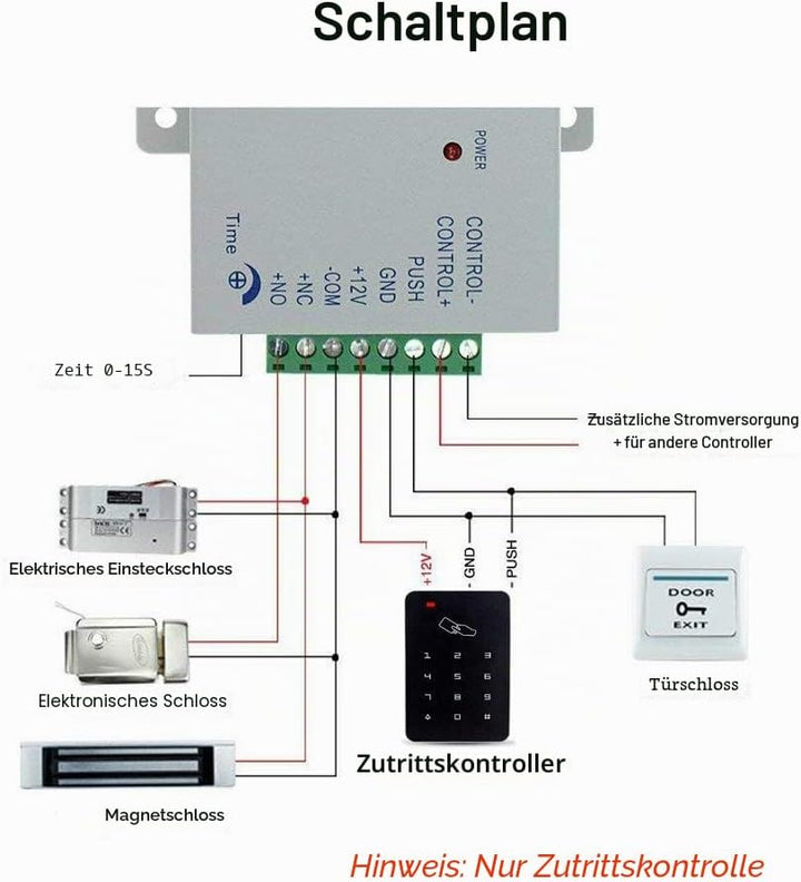 YAVIS RFID Zugangskontrolle System Kit Set Touchscreen Codeschloss Türöffner + 180kg / 350lbs Elektr