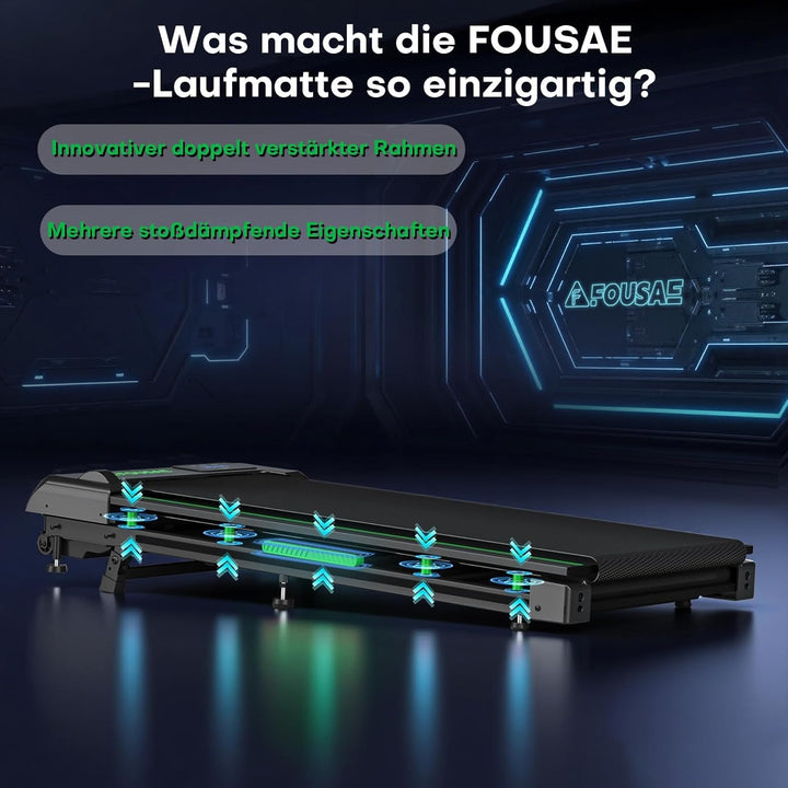 Walking Pad, 1-10 km/h Laufband für Zuhause mit 9% Steigung, 2.5HP Walking Machine mit LED-Anzeige,
