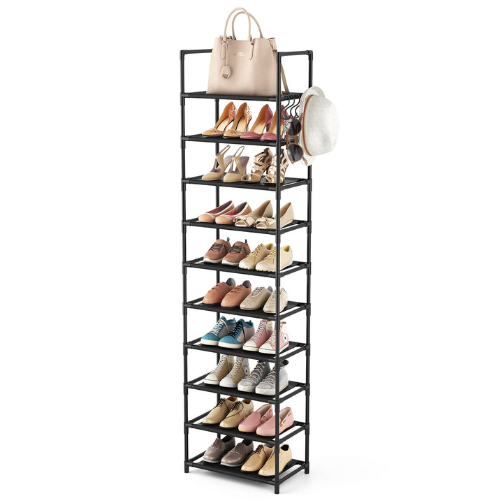 Schuhregal mit 10 Ebenen, Schuh-Organizer für 20-25 Paar Schuhe, offener Schuhschrank hoch, Schuhstä