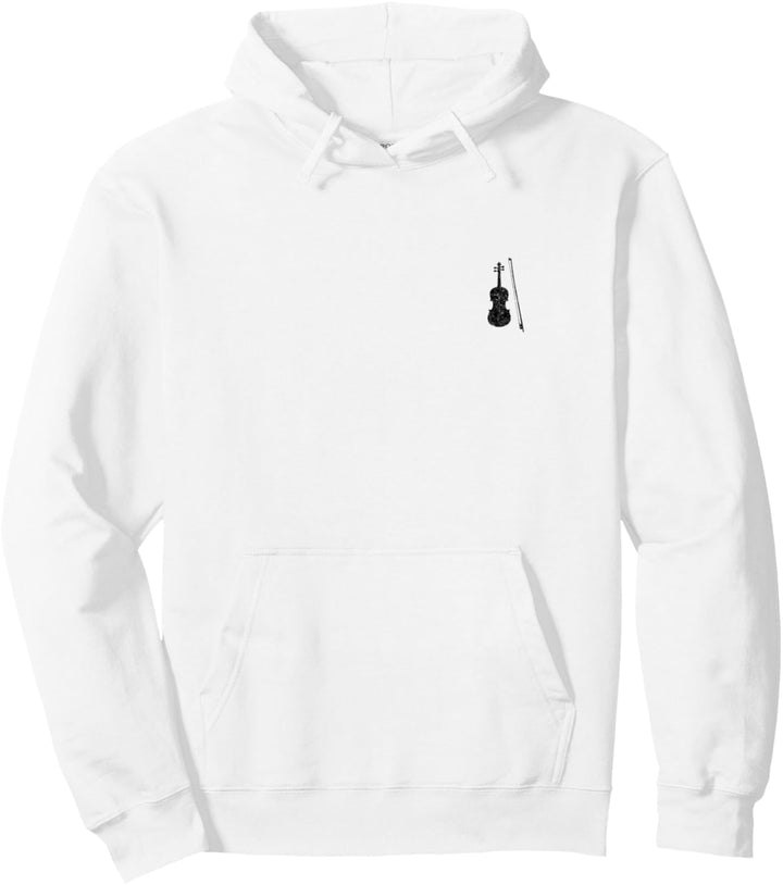 Violine und Bogen (Vintage Schwarz Links) Geige Pullover Hoodie