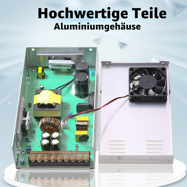 Trafo DC 12V 40A 480W Netzteil Transformator Schalternetzteil 230V AC auf DC Netzteil 12V 40A Transf