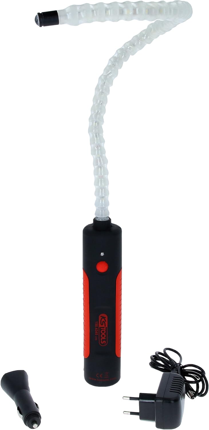 KS Tools 150.4345 Flexible Inspektionslampe, 6 Watt LED + 1 LED Kopflicht