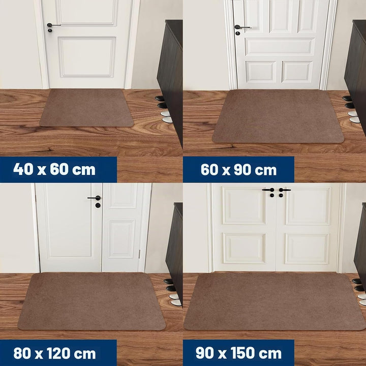 Schmutzfangmatte 60x90cm,Superdünn InnenFussmatte, Saugfähiges Rutschfester Teppich, strapazierfähig