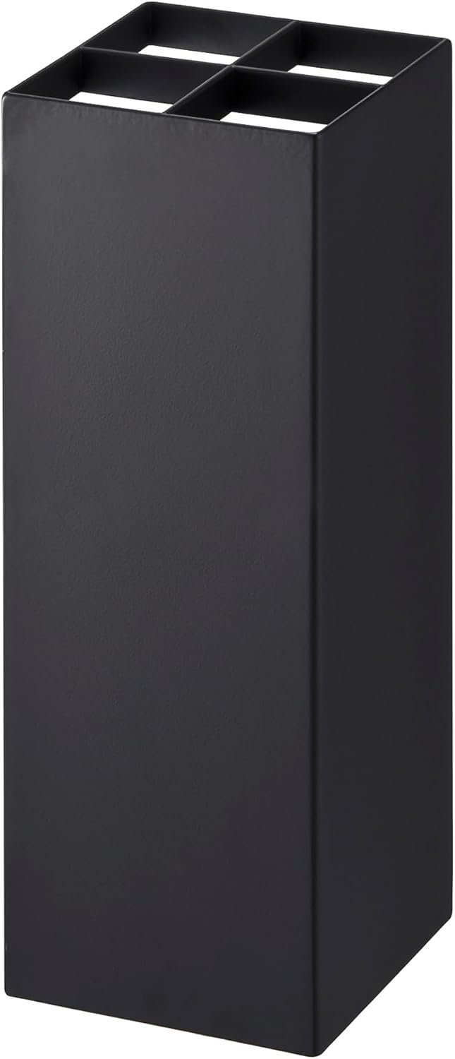 YAMAZAKI 'Smart' 6719 Schirmständer, Stahl, Polypropylene, Schwarz, kompakter Eckschirmständer, L 11