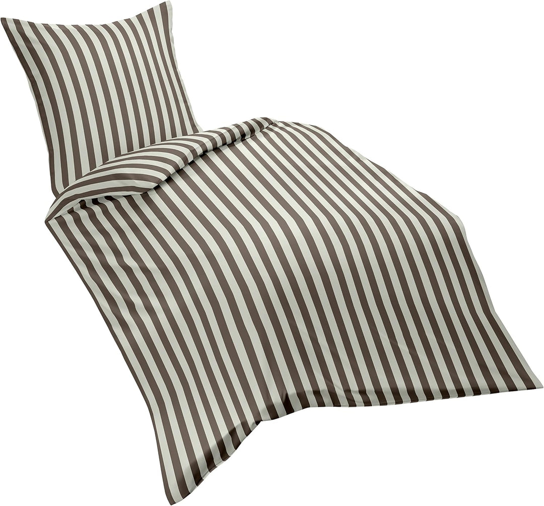 Fleuresse Riva Feingewebe-Bettwäsche, taupe, 135 x 200 cm 135 x 200 cm Taupe, 135 x 200 cm Taupe