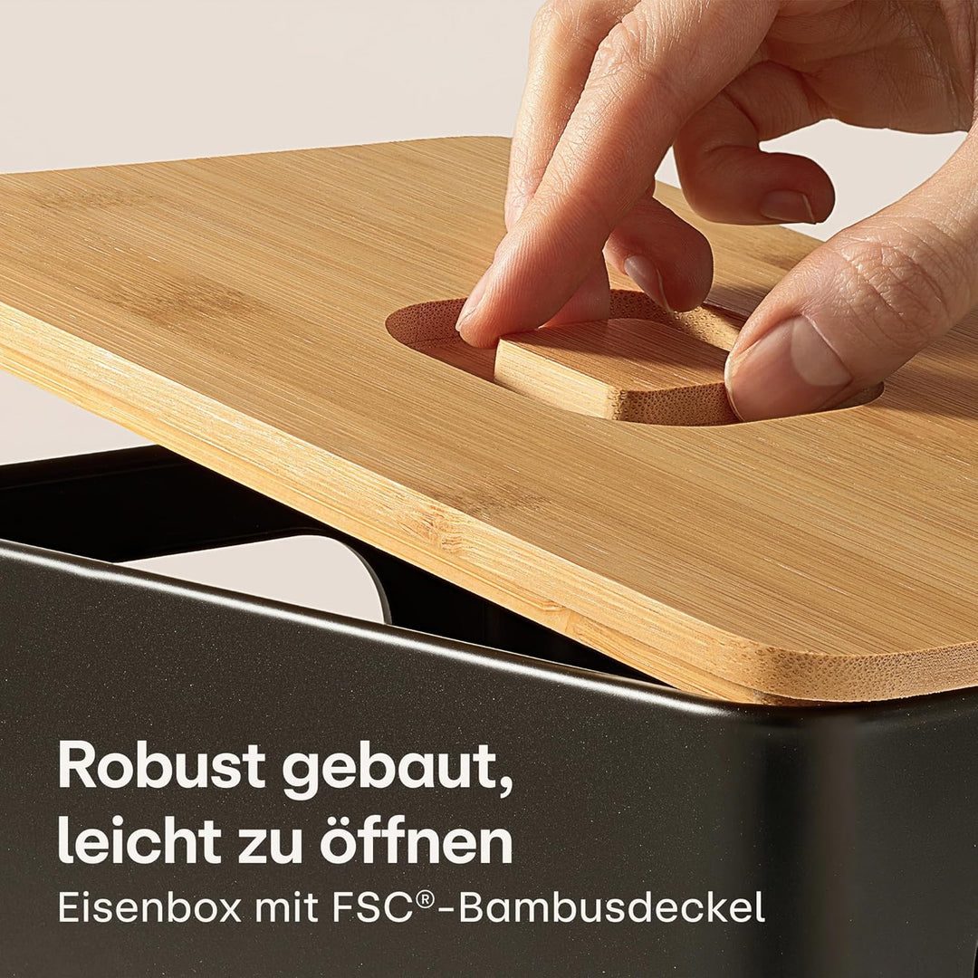Praknu Kartoffel Aufbewahrungsbox 3er Set – Stapelbar - Mit Belüftung für längere Frische – 𝗙𝗦𝗖® Bam