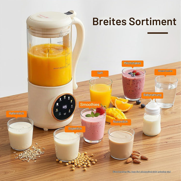 Sojamilch Maschine &amp; Nussmilchmaschine, 1400ml Pflanzenmilchbereiter Entsafter Nussmilchbereiter Sel