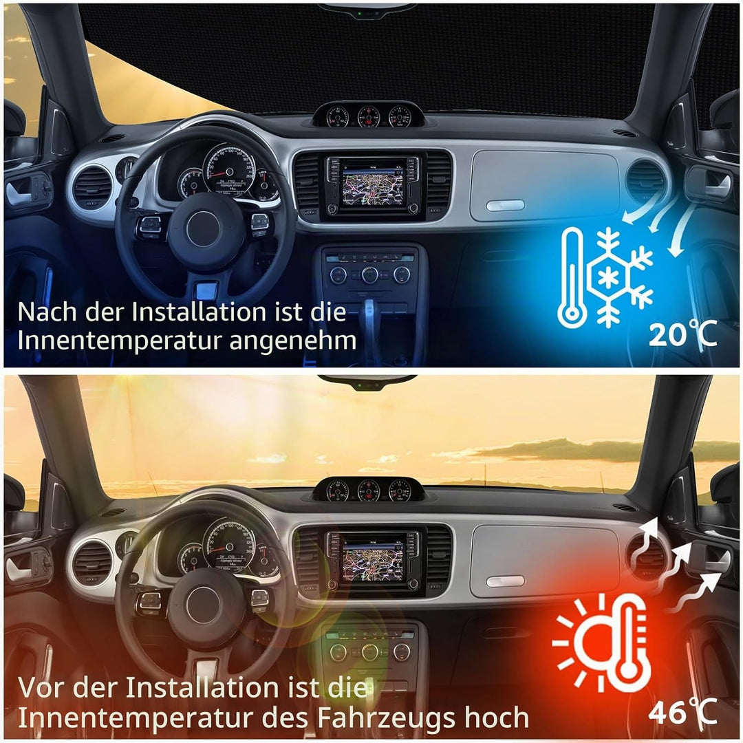 wasserdichte Vollgarage für das Auto, 6 Schichten universelle Outdoor Autoabdeckung mit Baumwollfutt