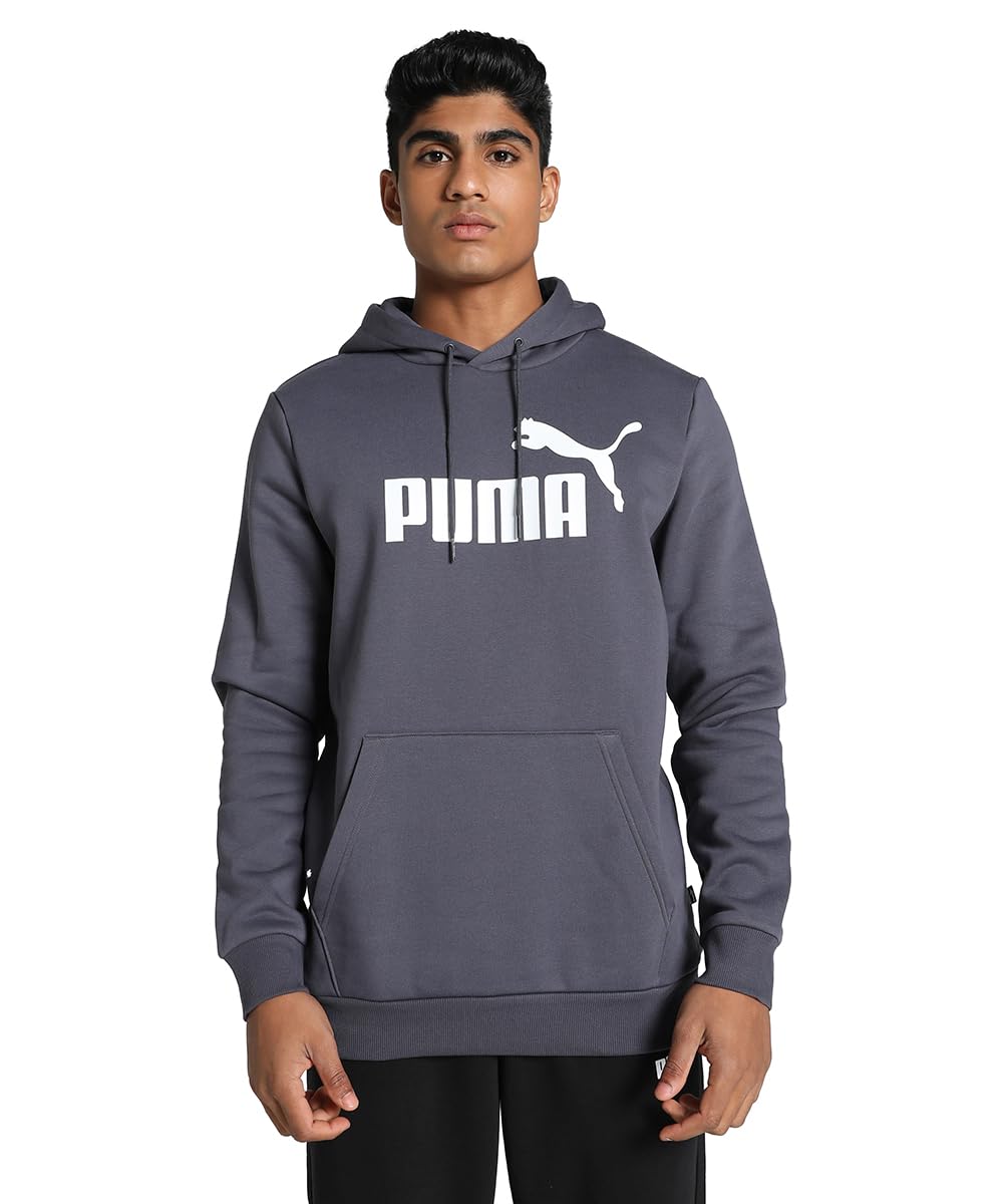 PUMA Herren ESS Big Logo Hoodie FL (S) Sweat M Galaktisches Grau, M Galaktisches Grau