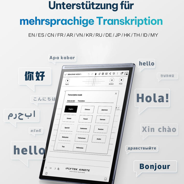 iFLYTEK AINOTE Air 2 E-Ink-Tablet, 8.2 Zoll (20,8 cm) Notiz- und E-Paper-Tablet, Supernote-Schreibta