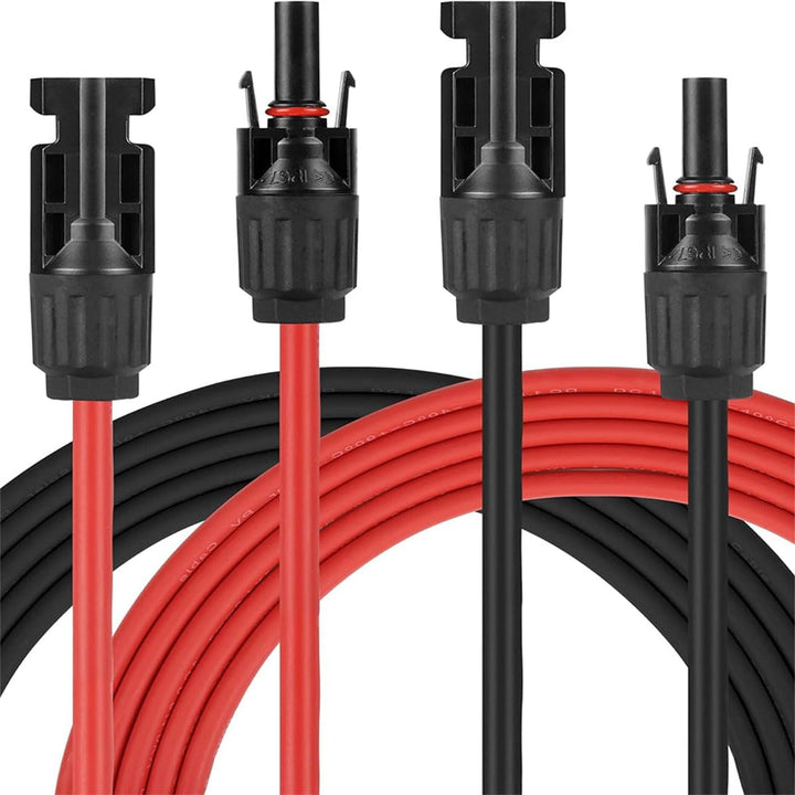 1,5m-6mm² Solarkabel Verlängerung mit MC4 Stecker DC1500V Rot Schwarz 1.5M, 1.5M