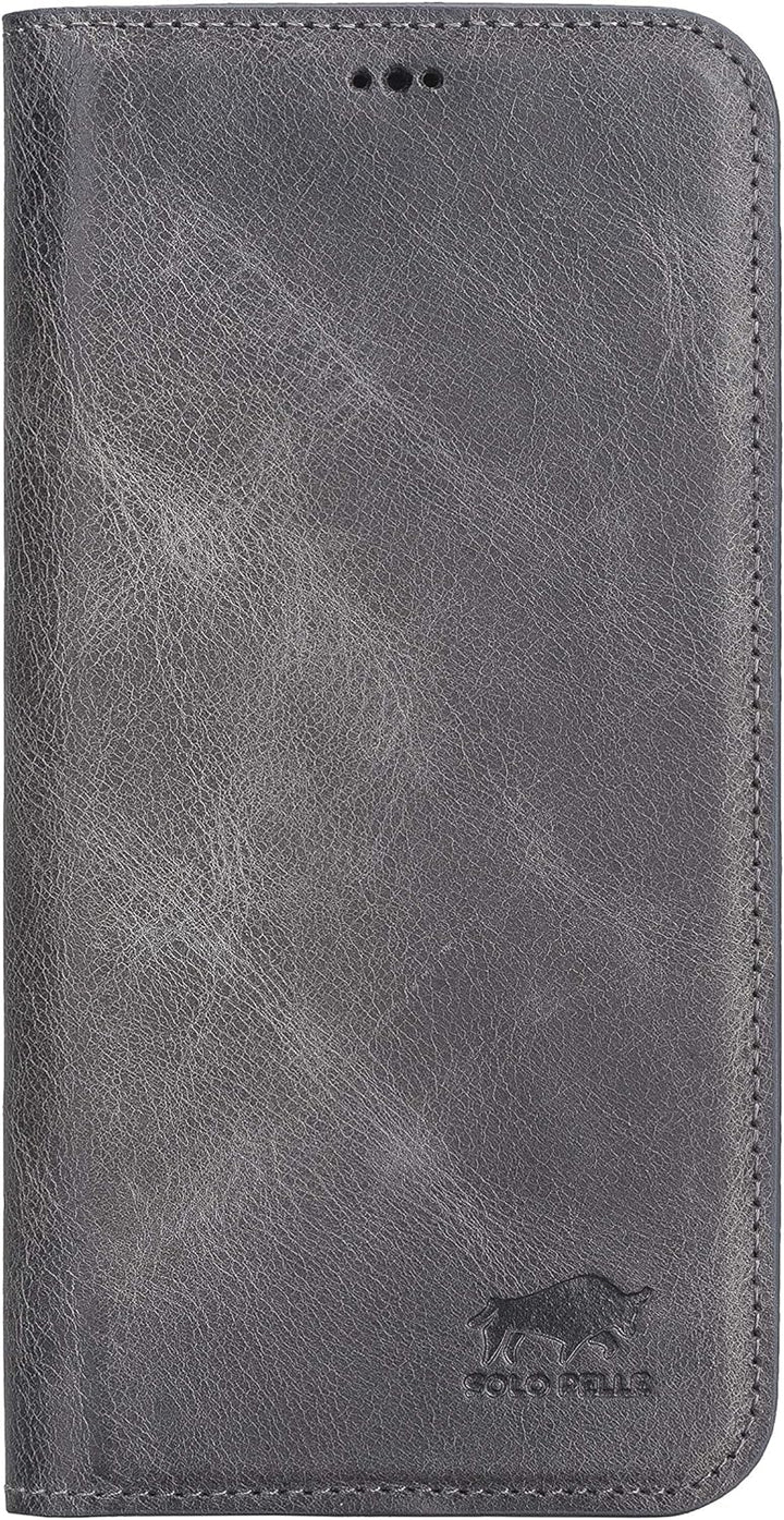 Solo Pelle aufklappbare Lederhülle kompatibel für iPhone 12 Pro Max in 6.7 Zoll inkl. 1 Kartenfach f