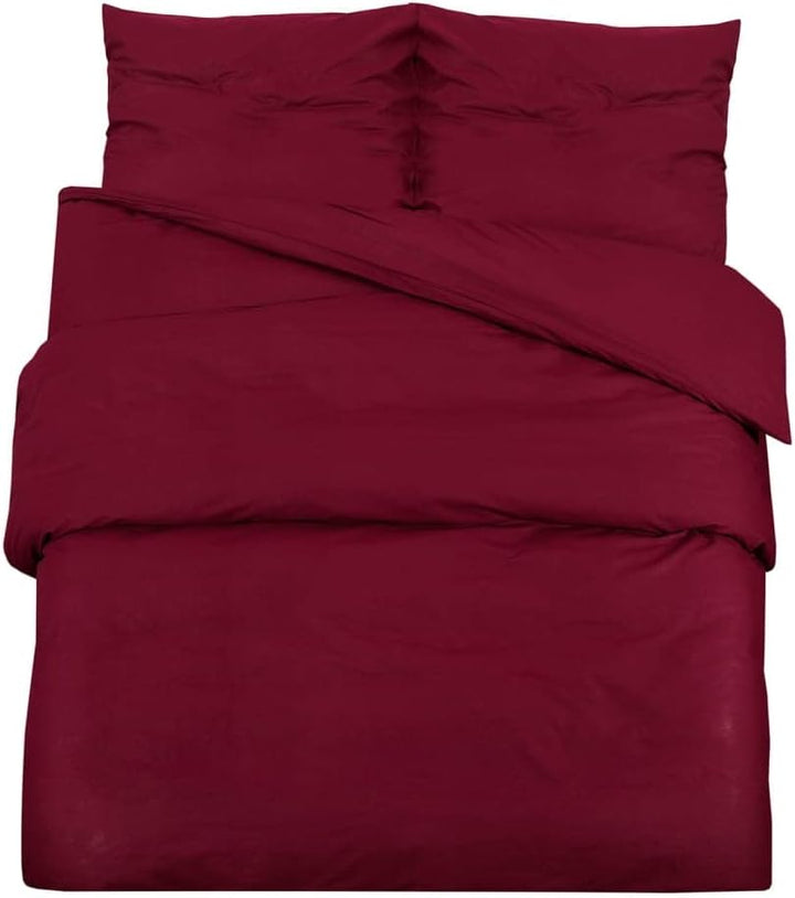 homiuse Bettwäsche-Set Bordeauxrot 220x240 cm Baumwolle Bettwäsche Winter Kuschel Bettwäsche Baumwol