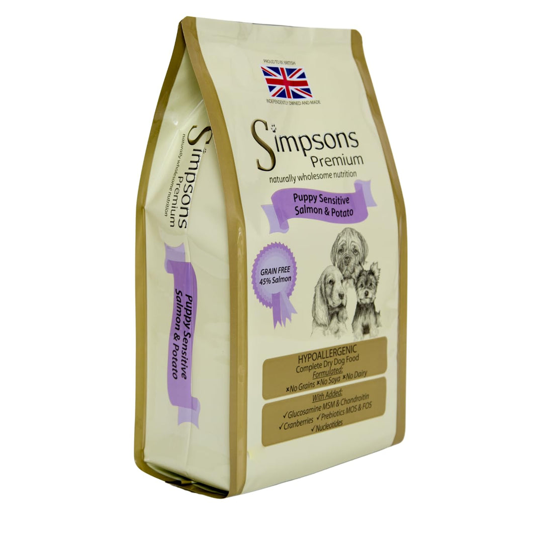 Simpsons Premium Puppy Sensitive Lachs & Kartoffel Junior-Hundefutter 12kg, 12kg