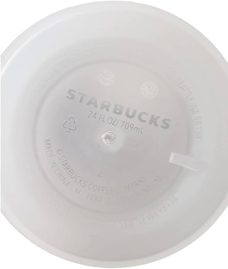 Starbucks Wiederverwendbare Trinkbecher aus Hartplastik, 680 ml, mit Deckel und grünem Strohhalm mit