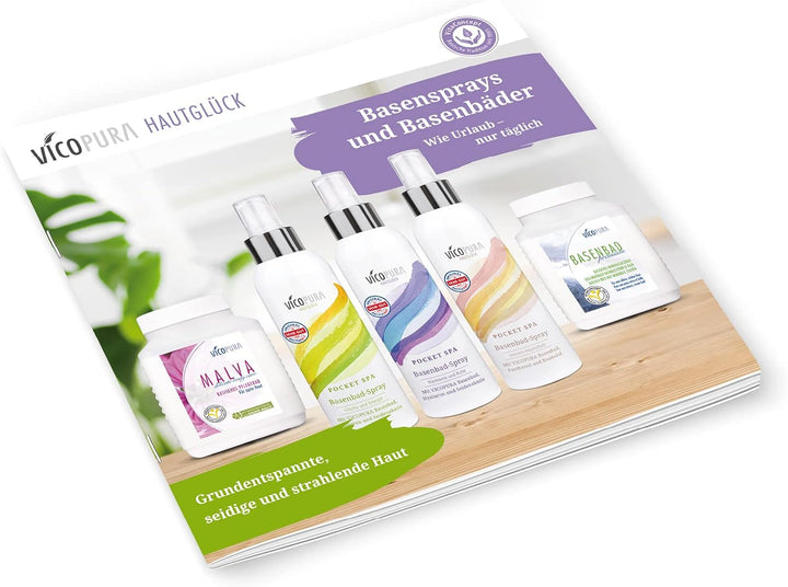 VICOPURA Basenbad MALVA sensitiv, Pflegebad für trockene, schuppige, irritierte Haut, mit Malvenextr