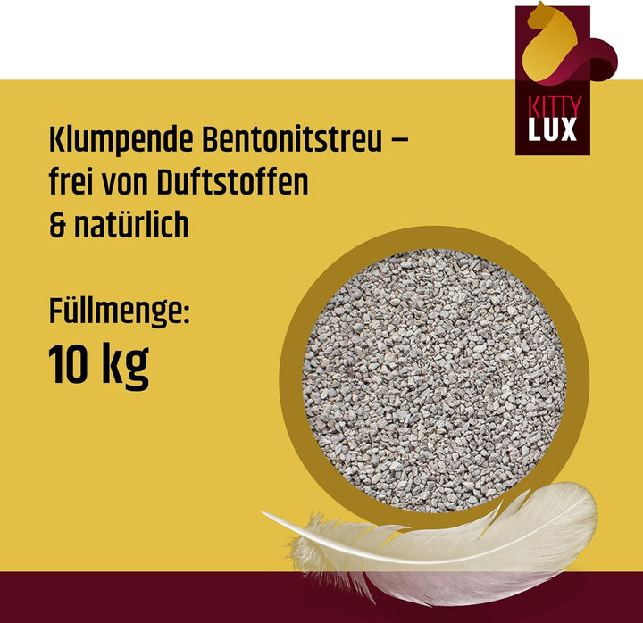klumpende Katzenstreu Ultimate Pure 2x10kg ohne Duft für Sensible Katzen, Klumpstreu 100% Naturbento