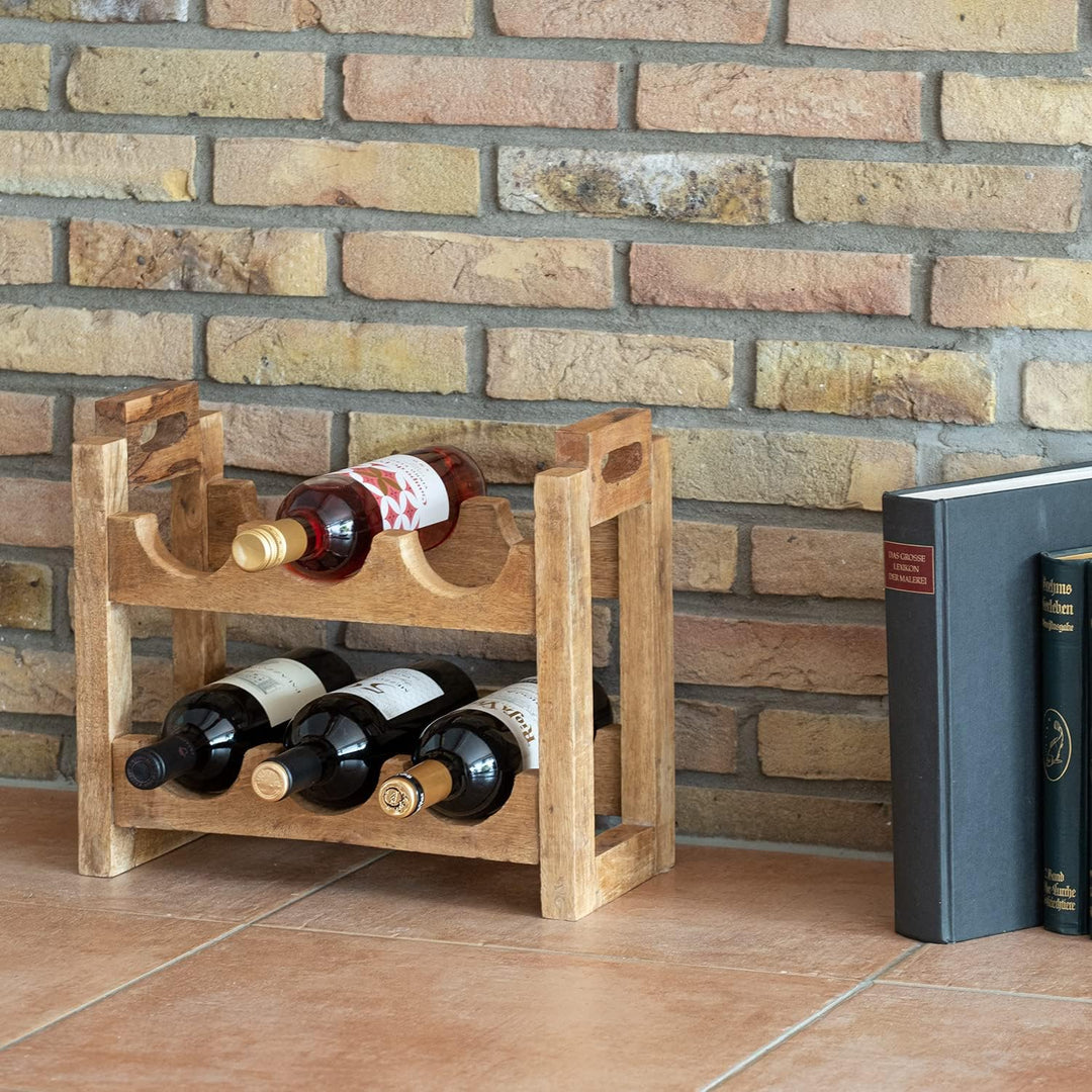 Moritz Weinregal Weinhalter Flaschenregal 35 x 38 x 19 cm aus Holz Aufbewahrungsregal Weinflaschenha