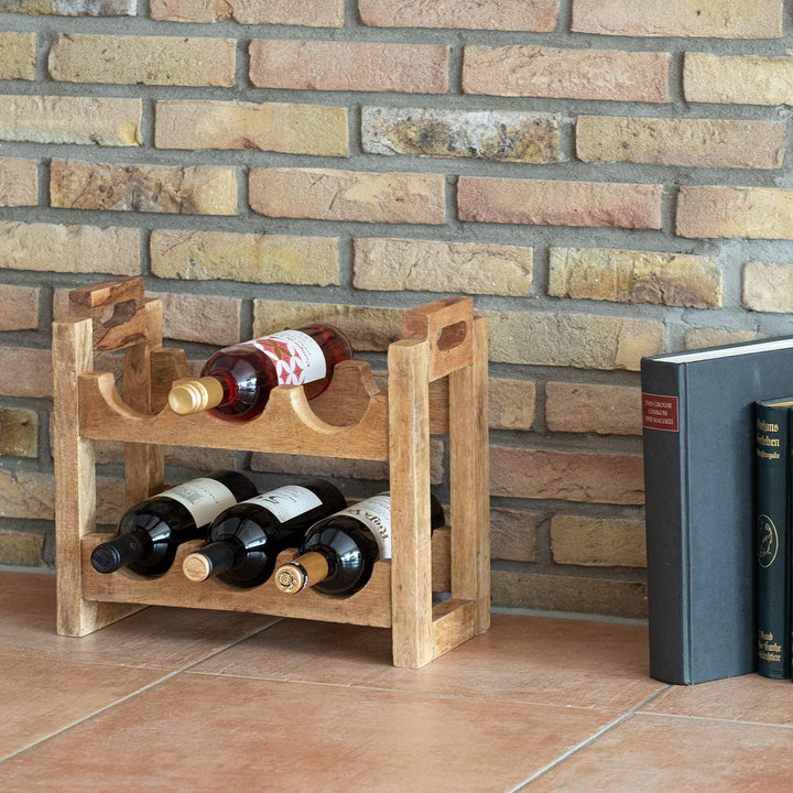Moritz Weinregal Weinhalter Flaschenregal 35 x 38 x 19 cm aus Holz Aufbewahrungsregal Weinflaschenha