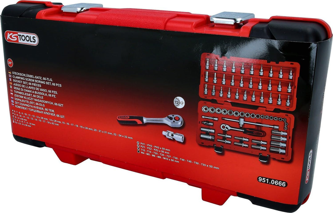 KS Tools 951.0666 3/8" Steckschlüssel-Satz, 66-tlg.
