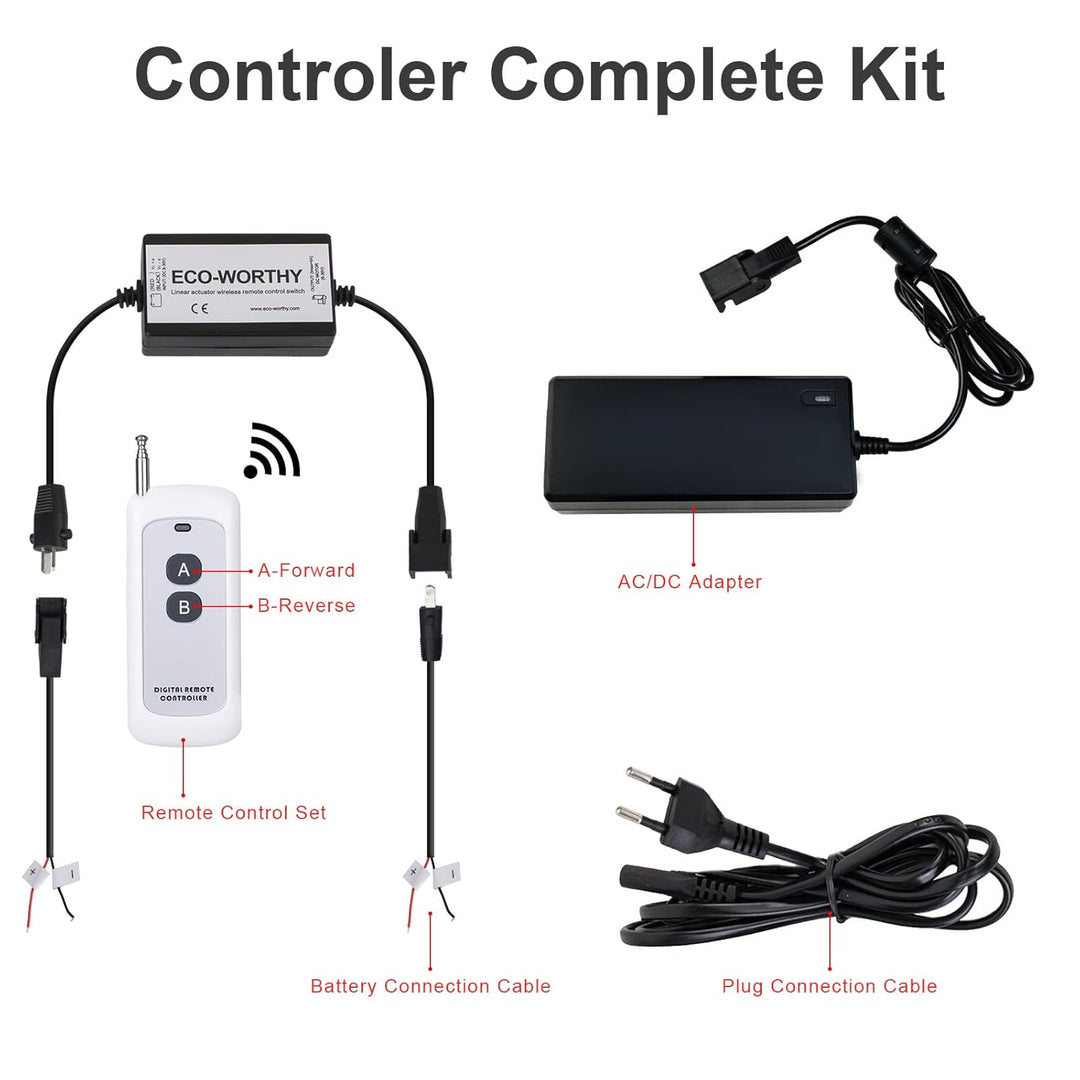 DCHOUSE Linearaktuator-Controller DC8-30V 5A Drahtloses Fernbedienungs-Motorsteuerungs-Kit mit 12V A