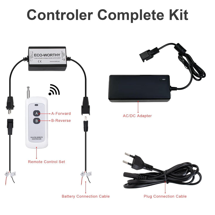 DCHOUSE Linearaktuator-Controller DC8-30V 5A Drahtloses Fernbedienungs-Motorsteuerungs-Kit mit 12V A