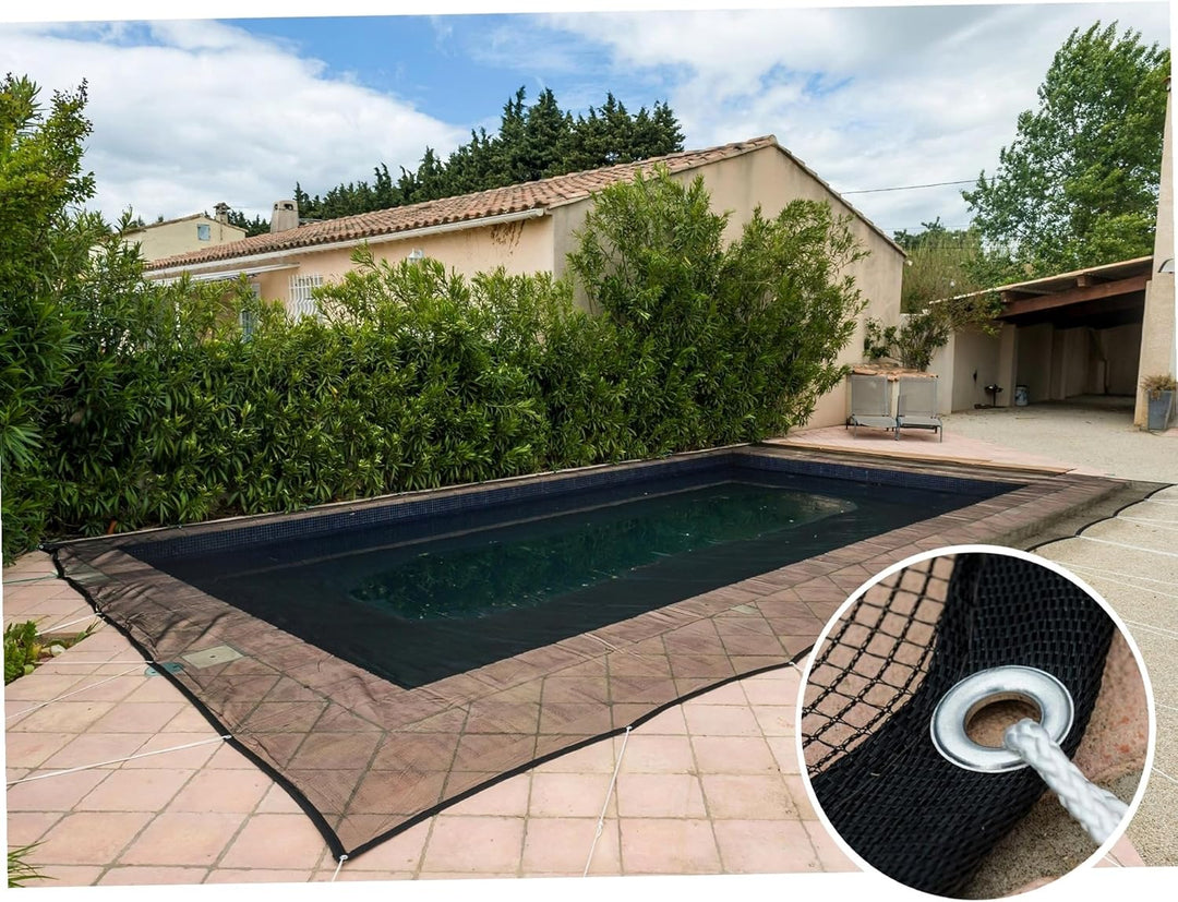 WERKA PRO Schutznetz Pool 100g/m2 4 x 6 m (4 x 6 m) EU Durchsichtig, (4 x 6 m) EU Durchsichtig