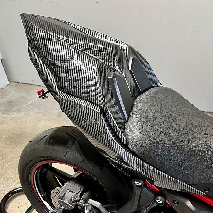 Midimttop Kompatibel mit Ka-wa-sa-ki Ninja650 Z650 Sitz Abdeckung Hinten Sozius Harte Solo Sitz Guge