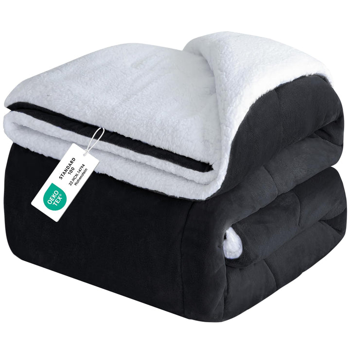 CHOSHOME Kuscheldecke Flauschig 220x240CM Kuscheldecke Warm Sherpa Decke Flauschige Decke Dicke Warm