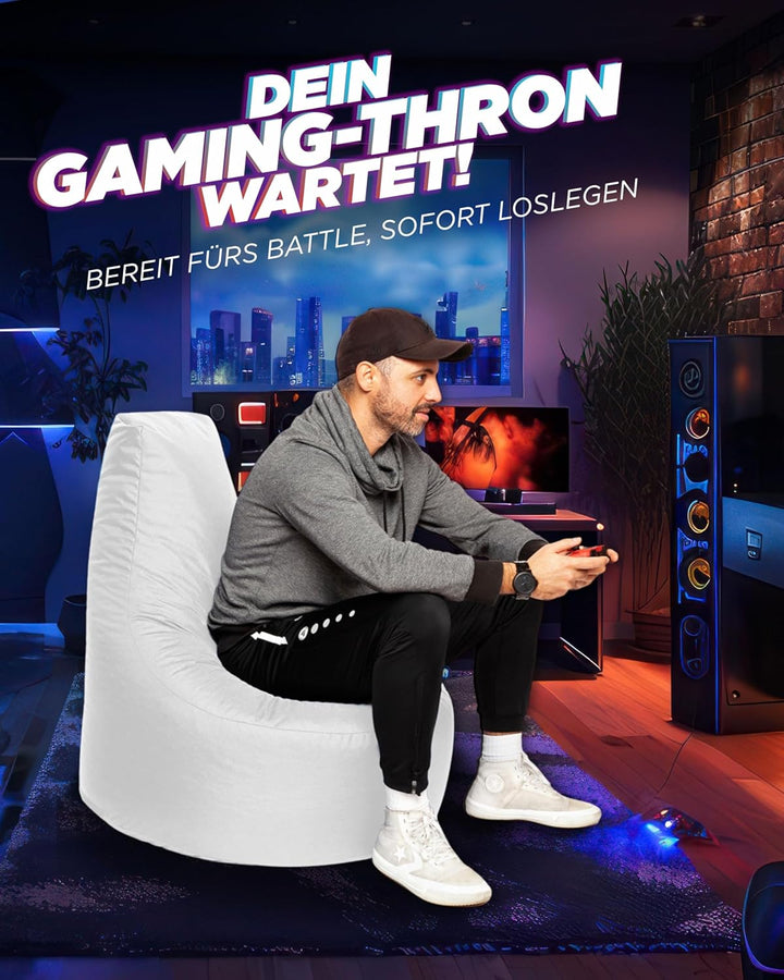 PATCH HOME Gamer Sessel in 2 verschiedenen Grössen und 25 XXL - 80cm Durchmesser, 30cm Sitzhöhe, 90c