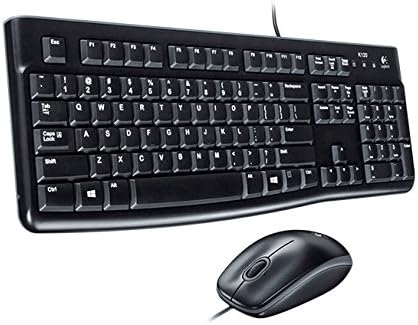 Logitech Desktop MK120 Tastatur USB QWERTZ Deutsch Schwarz - Tastaturen (Standard, Verkabelt, USB, Q