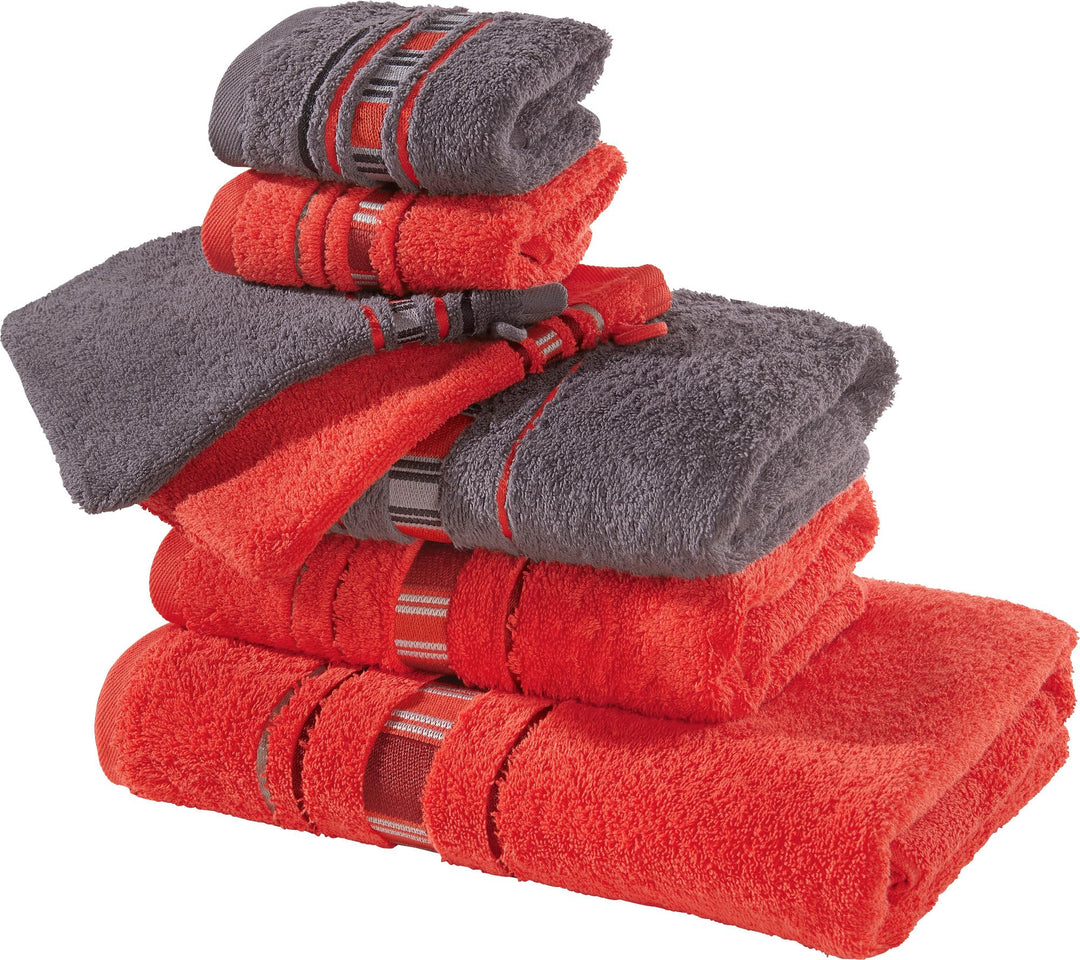 Erwin Müller Frottier Handtuch-Set, Frottier-Set - Achern - 2 Handtücher und 1 Duschtuch - beidseiti