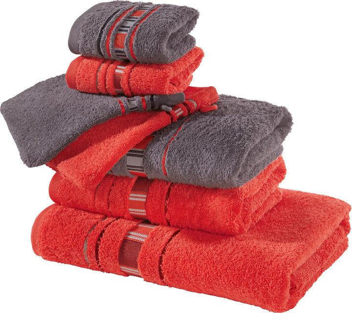 Erwin Müller Frottier Handtuch-Set, Frottier-Set - Achern - 2 Handtücher und 1 Duschtuch - beidseiti