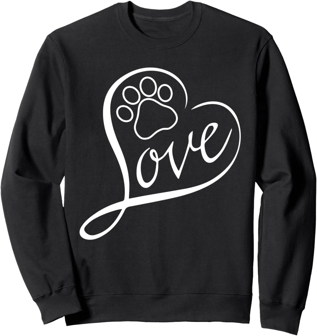 Hundemotiv für Hundemams - Herz mit Hundepfote Sweatshirt