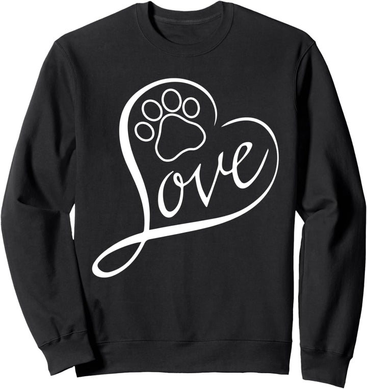 Hundemotiv für Hundemams - Herz mit Hundepfote Sweatshirt