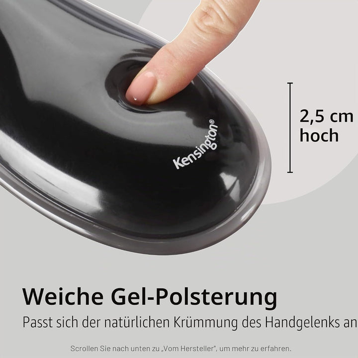 Kensington ergonomisches Mauspad mit Handgelenkauflage, Rutschfeste und bequeme Duo-Gel-Handgelenksh