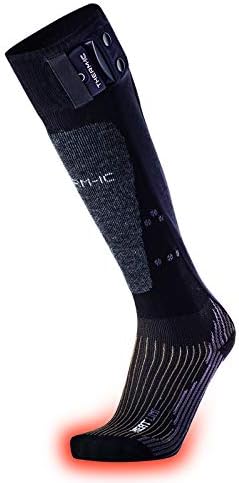 therm-ic PowerSocks Set Heat Uni + S-Pack 1400B Heated Socks + Battery Spack 1400 Bluetooth, Black T