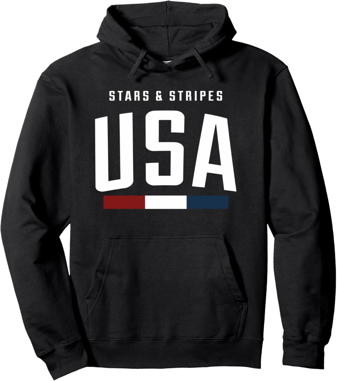 Trendy Stars & Stripes USA Pullover Hoodie