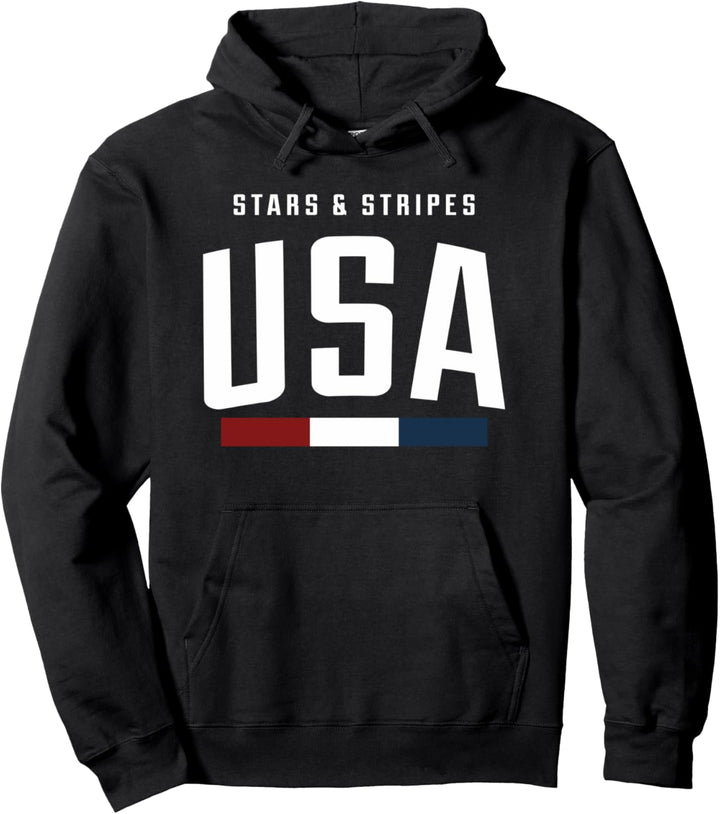 Trendy Stars & Stripes USA Pullover Hoodie