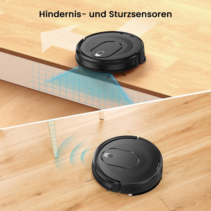 Vexilar W7 Saugroboter mit Wischfunktion 3 in 1, Staubsauger Roboter mit Anti-Haar-Wicklungs-Saugdüs