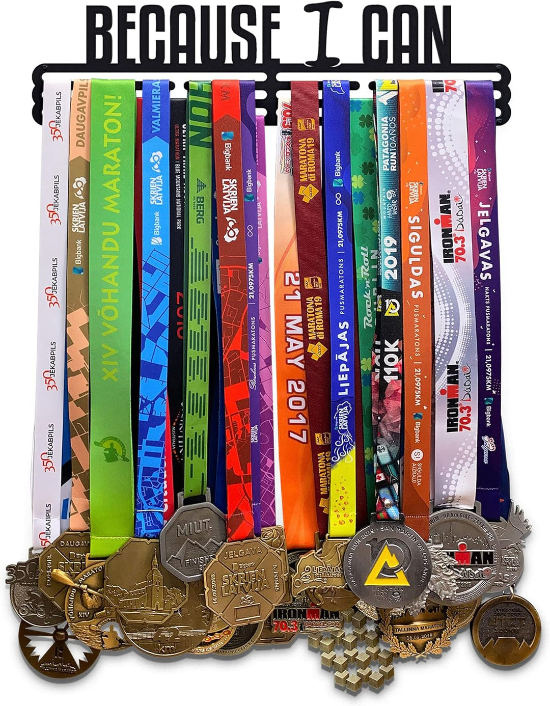 United Medals Because I CAN Medaillenhalter Stahl | Medaillen Aufhänger | Medal Hanger Holder Displa