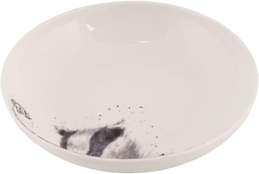 440s Wrendale Designs Porzellan Pasta- &amp; Suppenteller Dachs ca. 22cm D Royal Worcester tiefer Suppen